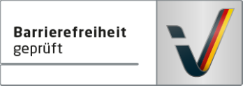 Schriftzug "Barrierefreiheit geprüft"